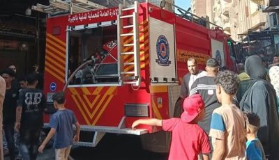 انفجار أسطوانة غاز وراء حريق سوق فيصل.. صور