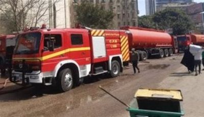 تحرك أمني للسيطرة على تسريب بخط غاز وحريق محلين تجاريين بالإسماعيلية