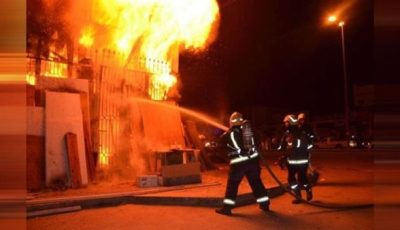 إخماد حريق مصنع مستحضرات تجميل في القطامية