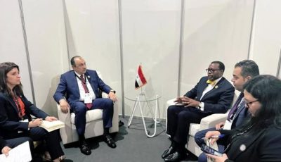 وزير قطاع الأعمال العام يلتقي رئيس مجموعة البنك الأفريقي للتنمية على هامش قمة لوندا