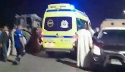 بالأسماء.. إصابة 7 أشخاص بينهم حالات حرجة في حادث تصادم سيارتين بالمنيا