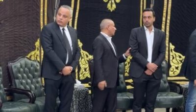 وزير الثقافة وأحمد موسى في عزاء الكاتب محمد عبدالمنعم (فيديو)