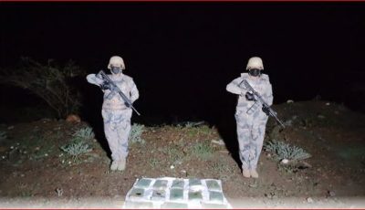 حرس الحدود بمنطقة جازان يحبط تهريب 16.5 كيلوجرامًا من الحشيش