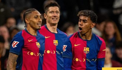 ماذا قال لامين يامال عن اللعب مع ليفاندوفسكي ورافينيا؟