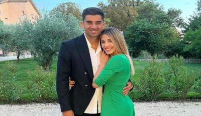 بالزي المغربي.. زيدان الصغير يخطف الأنظار مع زوجته (صورة)