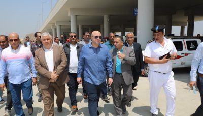 محافظ بني سويف يتفقد تشغيل مجمع المواقف الجديد
