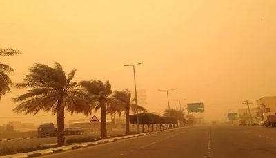 رياح نشطة وأتربة مثارة على منطقة نجران