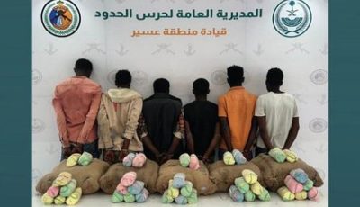 القبض على 6 مخالفين بمنطقة عسير لتهريبهم 120 كيلوجرامًا من نبات القات