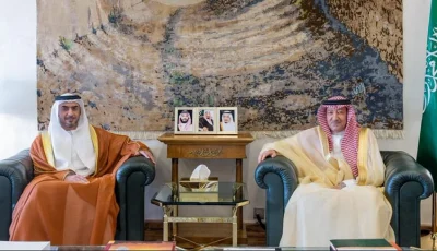 «الخريجي» يستعرض العلاقات الثنائية مع سفير دولة الإمارات لدى المملكة